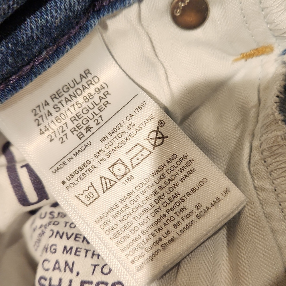 ❤️ GAP MID RISE VINTAGE SLIM JEANS, SPLIT HEM, 4 (27) - Picture 10 of 11